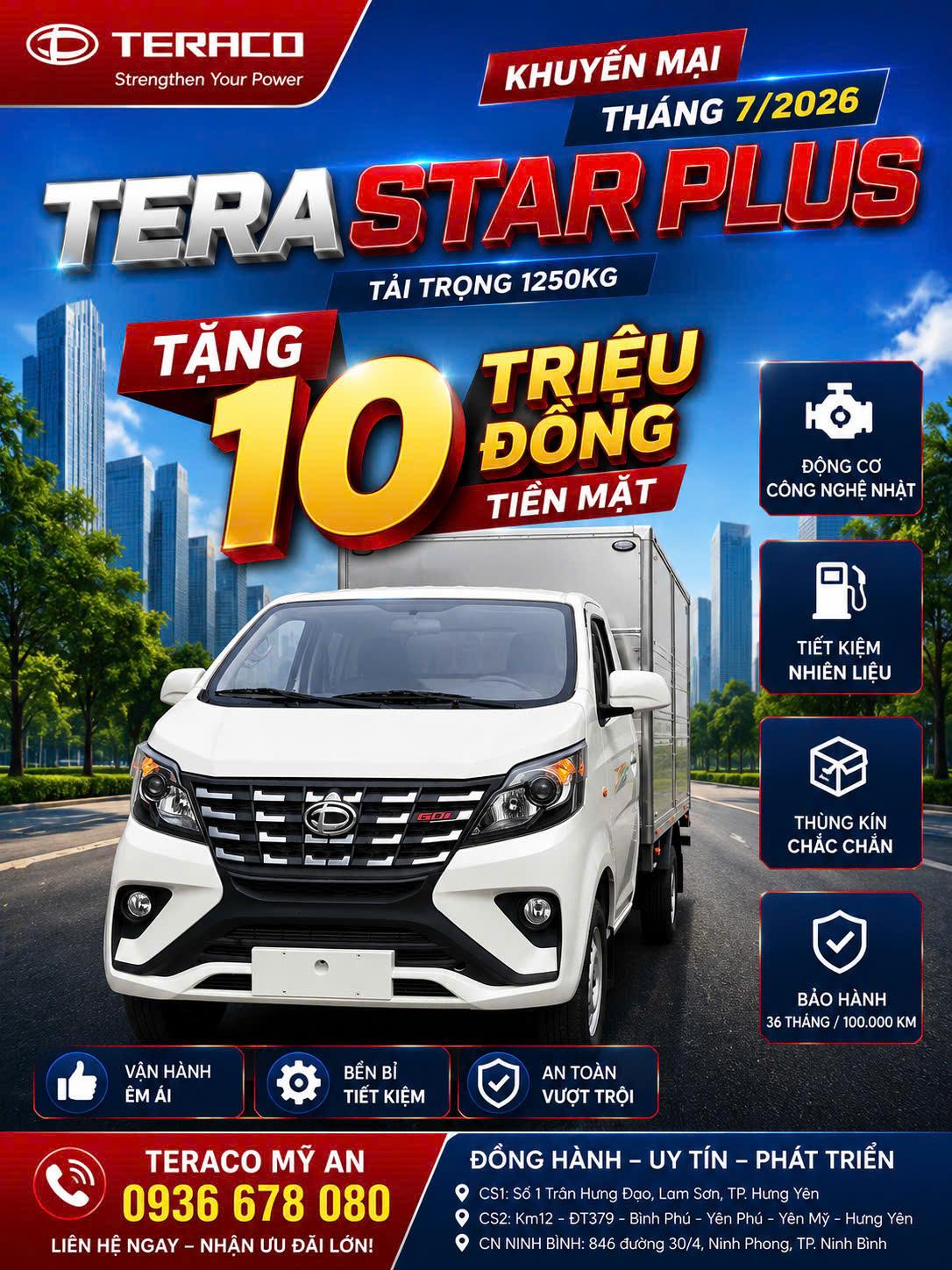 Review chi tiết thùng hàng TERA STAR
